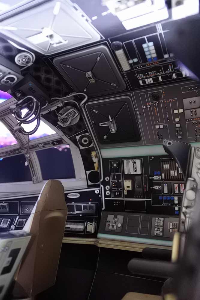 1:12 Scale Millennium Falcon Cockpit DIY Handcraft PAPER MODEL KIT ex 