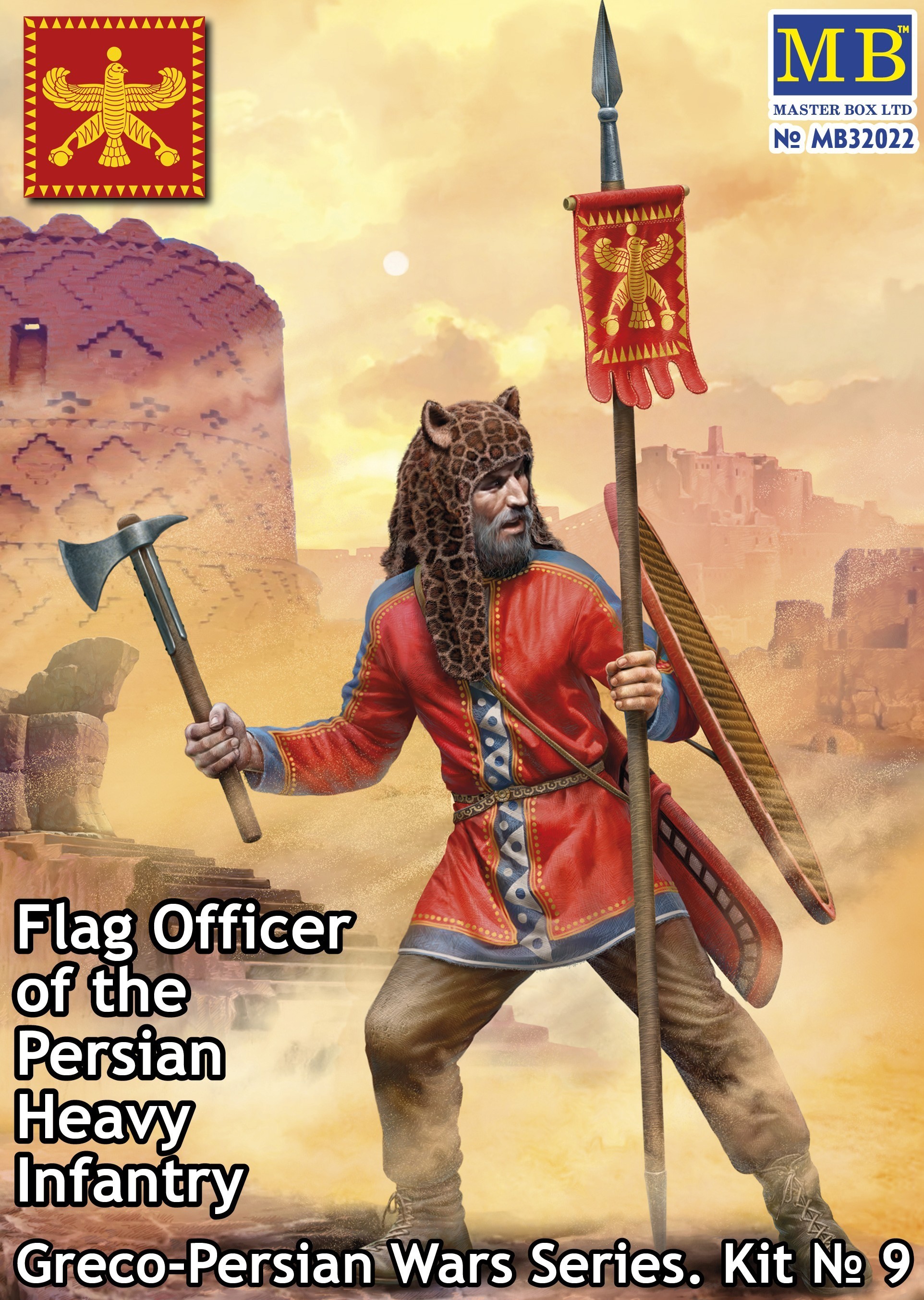 "Greco-Persian Wars Series. Kit № 9. Flag Officer of the Persian Heavy Infantry" - 1/32 kit Box Art