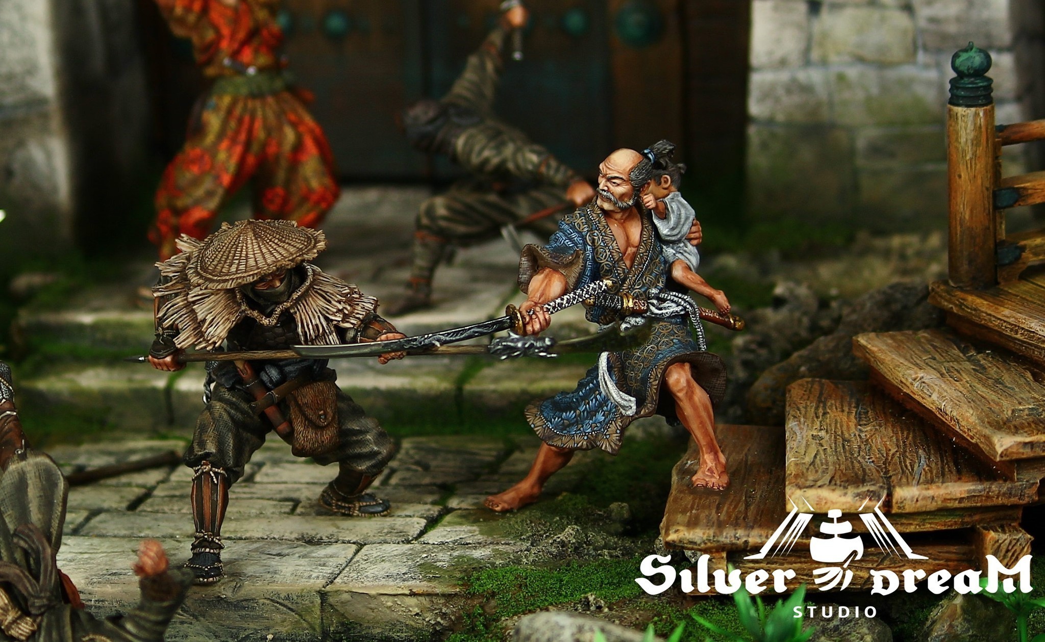 Fuedalisim in Japan (hoken seido) a surprise attack by ninjas on a Samurai by Aleksey Buriak