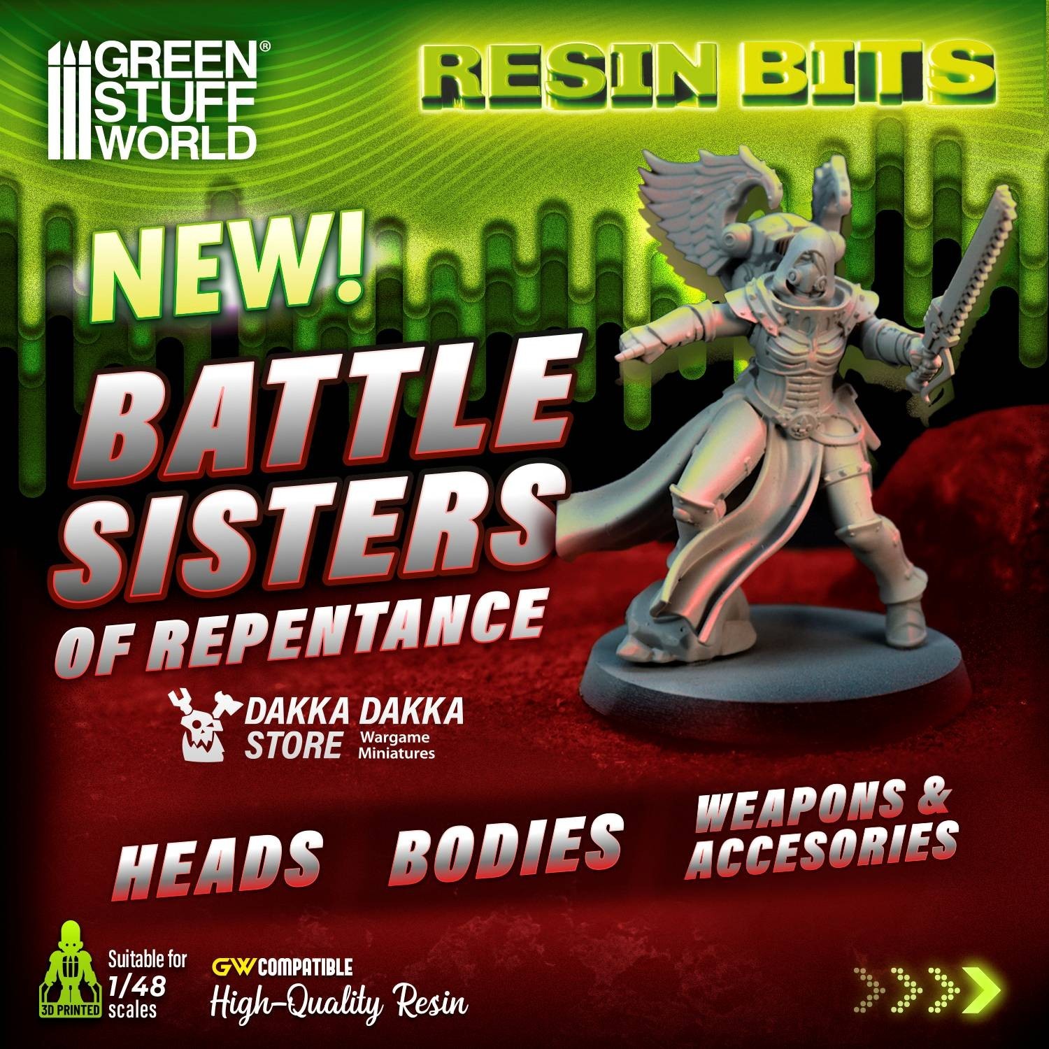New resin bits for Sisters of Battle